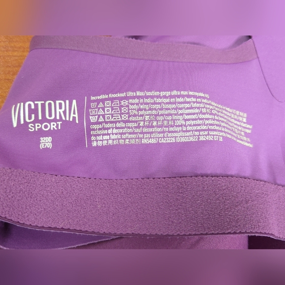 Victorias Secret Sports Bra 32DD Incredible Knockout Ultra Max Zip Closure Gym - Picture 3 of 10